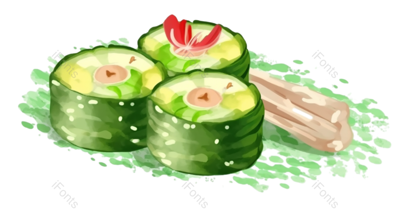 特色美食图片,插画元素,蔬菜PNG,手绘元素免抠素材
